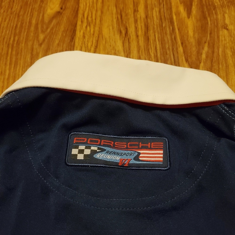 Porsche Polo Shirt Men 3X Blue Rennsport Reunion VI Racing Performance - Picture 6 of 10